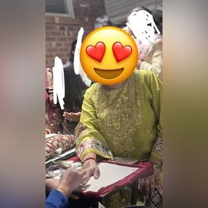 Embroidered Lime Green Traditional Pakistani 3 piece shalwar kameez